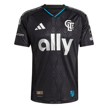 Kerwin Vargas Charlotte FC adidas 2025 Fortress Kit On-Field Authentic Jersey – Black