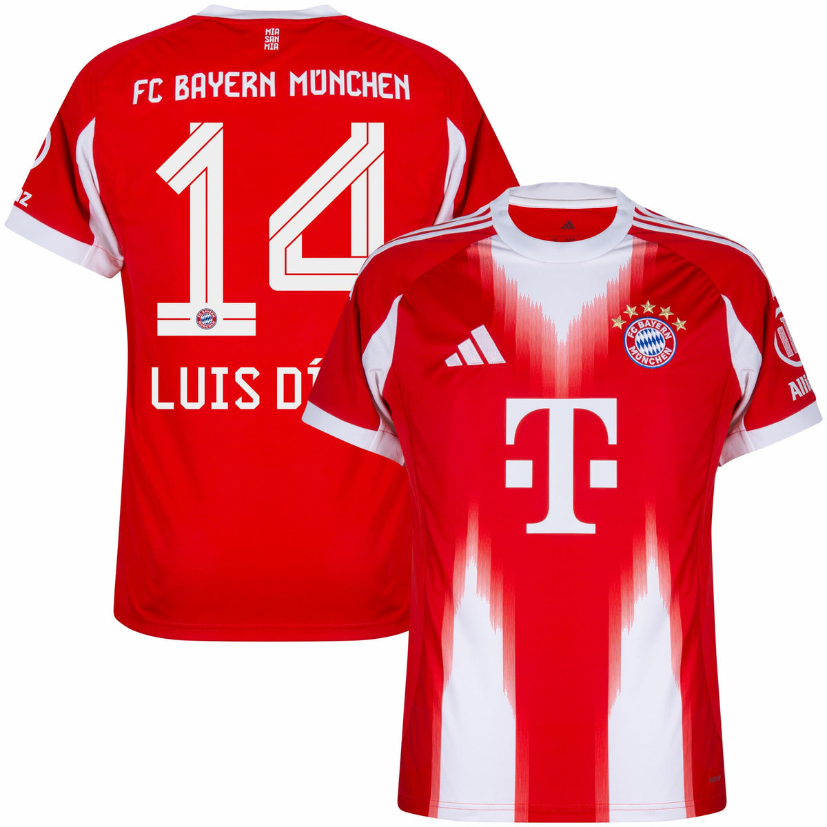 Bayern Munich Home Luis Díaz 14 Fan Jersey Shirt 2025-2026