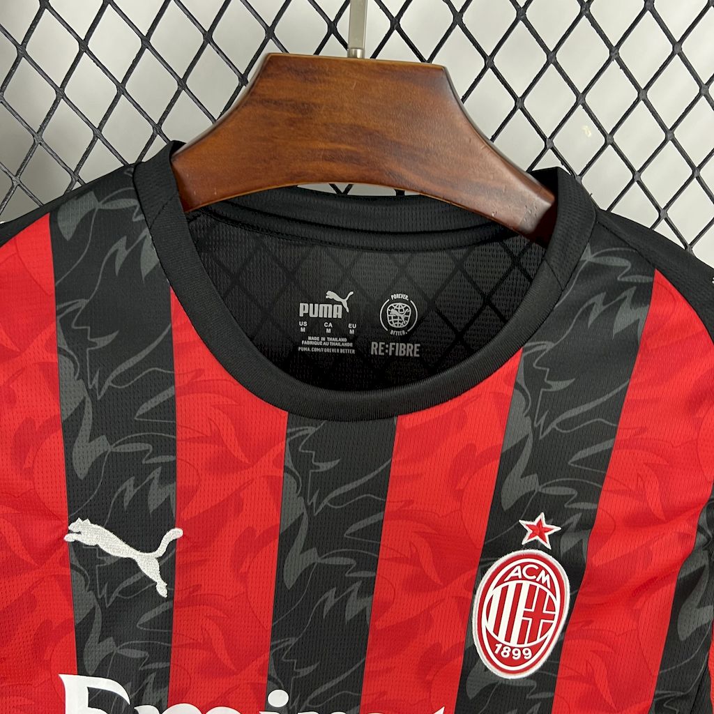 AC Milan 2025/26 Home Long Sleeves Jersey