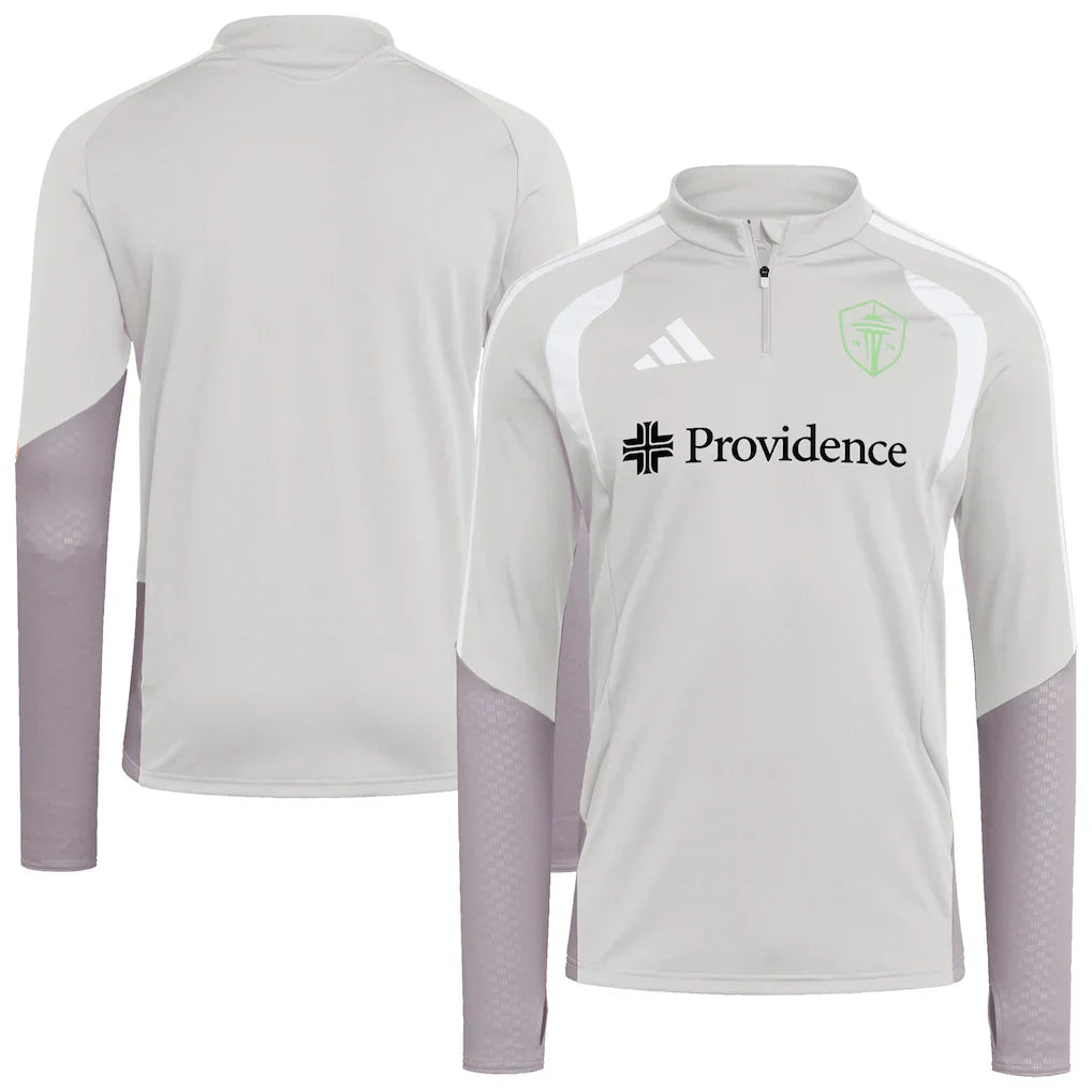 Seattle Sounders FC 2026 Tiro Competition Quarter-Zip Training Top - Silver