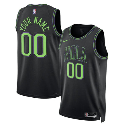 New Orleans Pelicans Unisex 2025/26 City Edition Swingman Custom Jersey - Black
