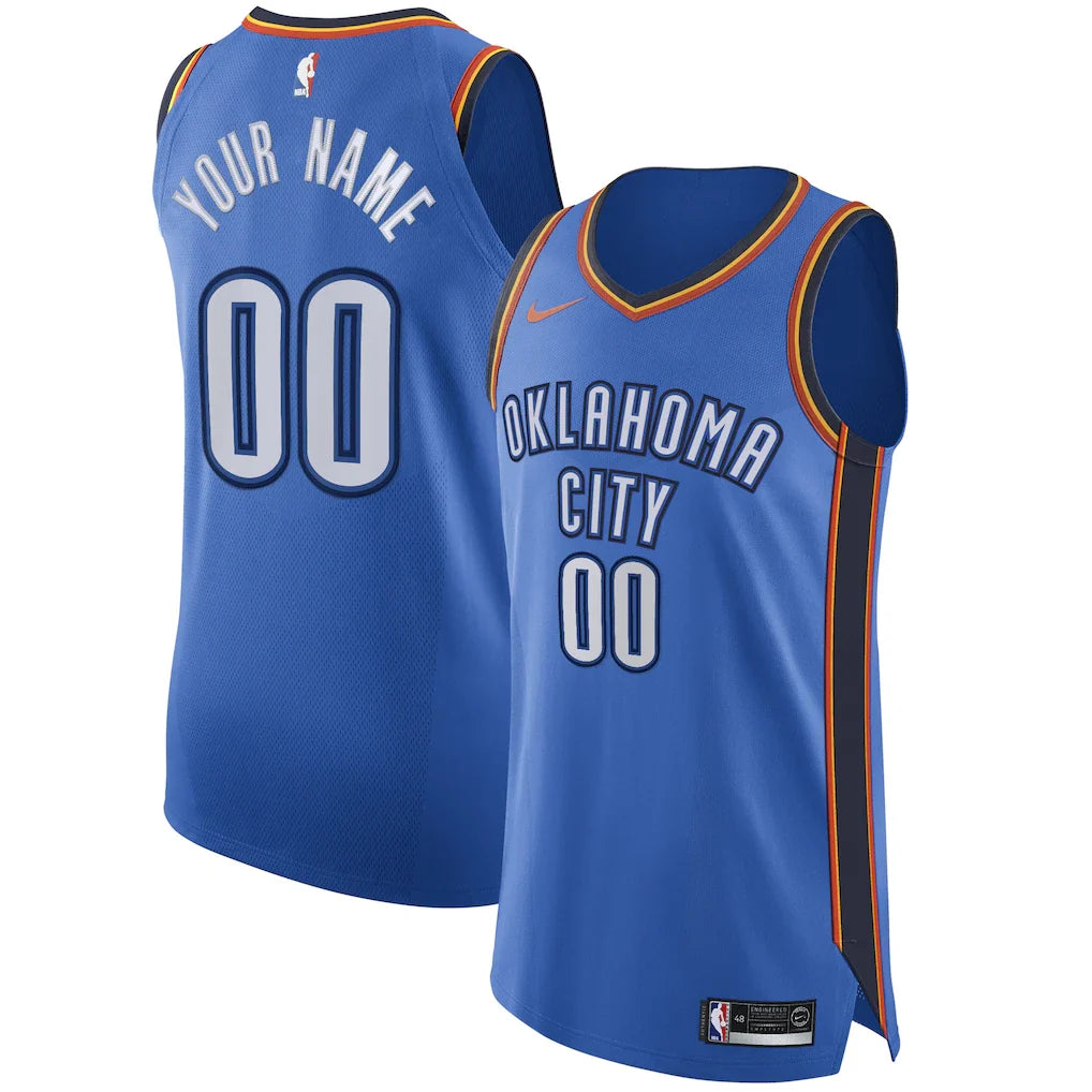 Oklahoma City Thunder Custom Jersey Blue - Icon Edition
