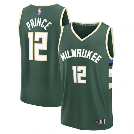Taurean Prince Milwaukee Bucks Fanatics Fast Break Player Jersey - Icon Edition - Hunter Green