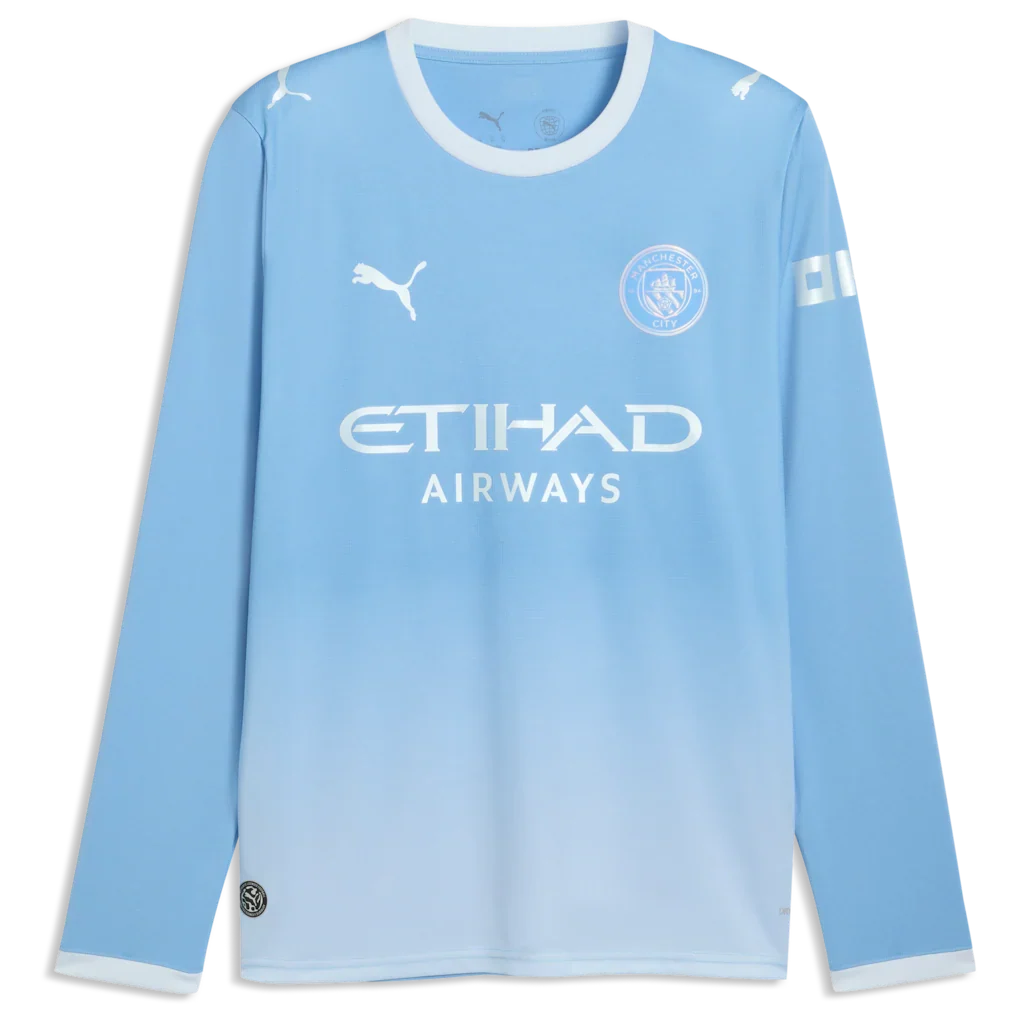 Erling Haaland Manchester City Puma 2026/27 Home Replica Long Sleeve Jersey - Light Blue