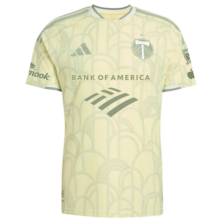 Kristoffer Velde Portland Timbers adidas 2026 Civic Stadium Kit On-Field Authentic Patch Jersey - Yellow