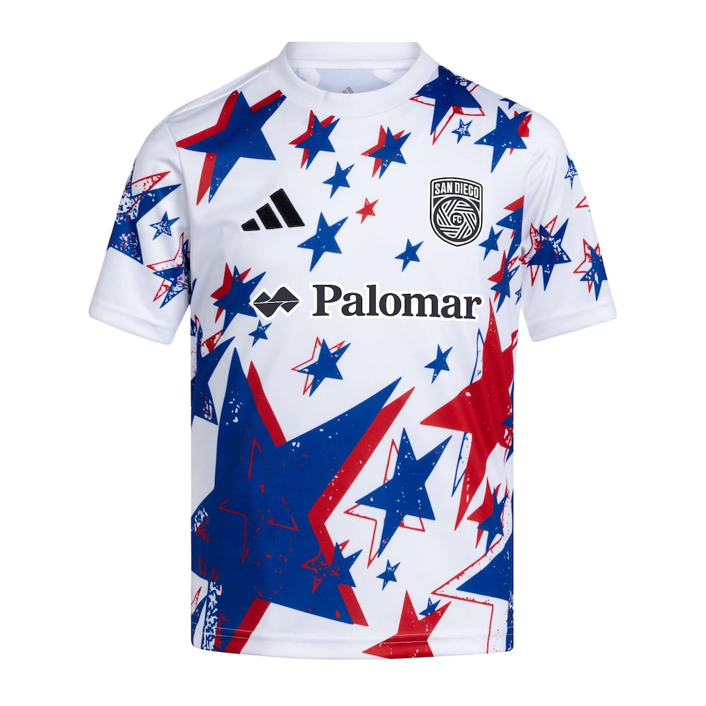 San Diego FC adidas Youth 2026 Americana Pre-Match Jersey - White