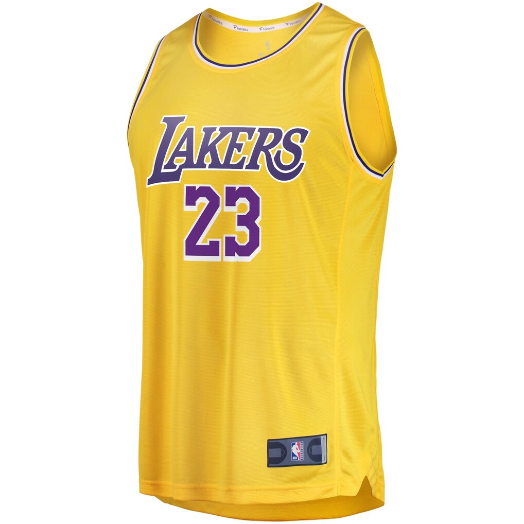 LeBron James Los Angeles Lakers Fanatics Big & Tall Fast Break Player Jersey - Gold - Icon Edition
