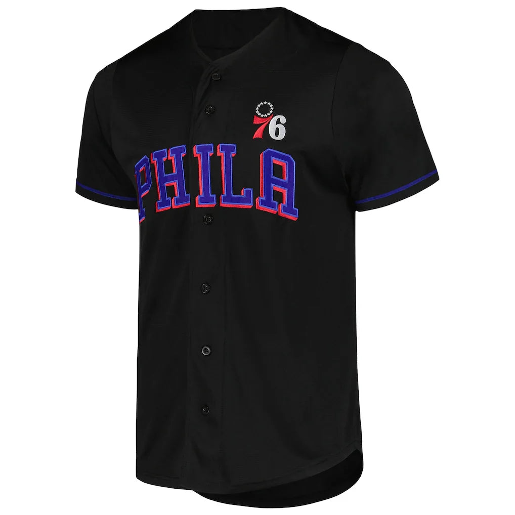 Philadelphia 76ers Fanatics Pop Baseball Jersey - Black