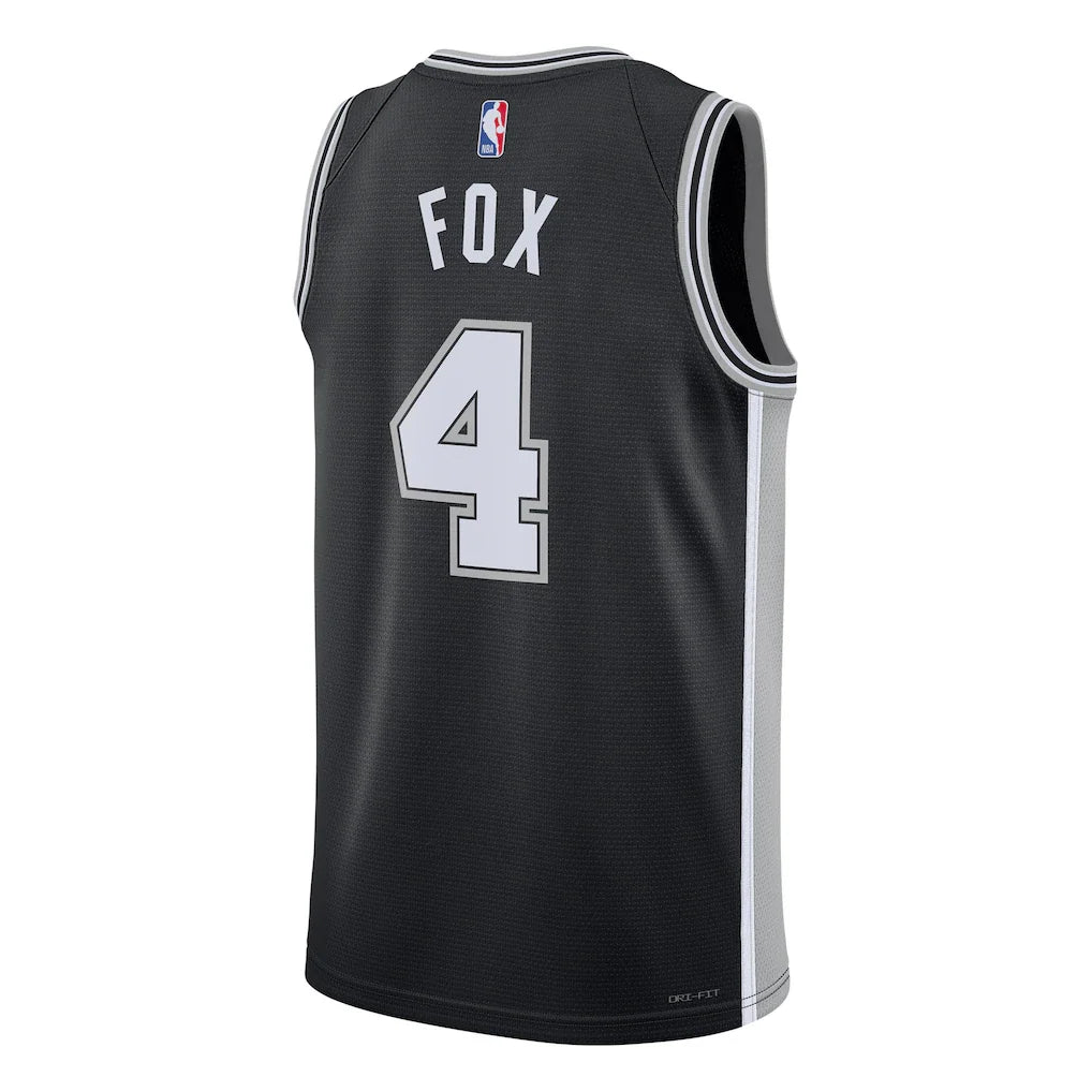 De'Aaron Fox San Antonio Spurs Nike Unisex Swingman Player Jersey - Icon Edition - Black