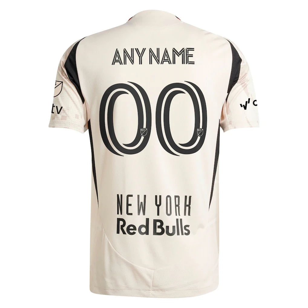 New York Red Bulls adidas 2025 Stone Kit Authentic Custom Jersey - Tan