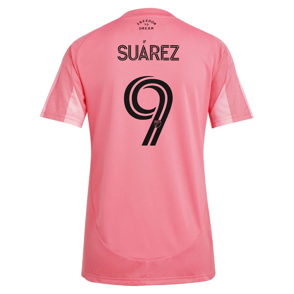 Luis Suárez Inter Miami CF adidas Women's 2025 Euforia Replica Player Jersey - Light Pink