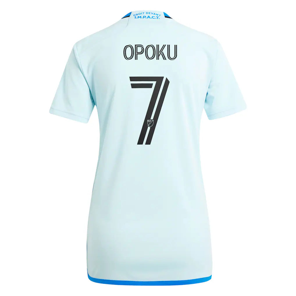 Kwadwo Opoku CF Montreal adidas Women's 2024 La Main Replica Player Jersey – Light Blue
