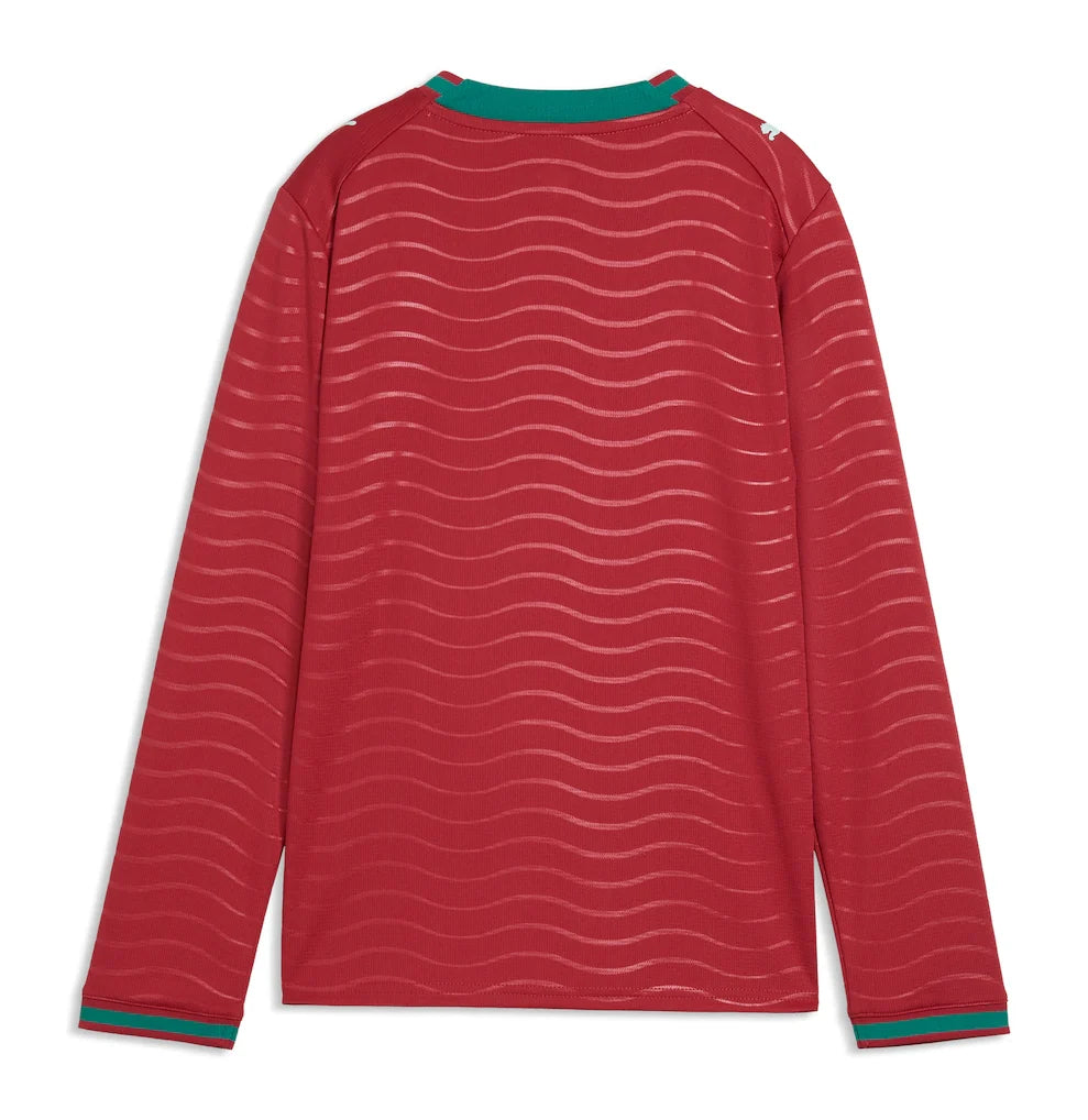 Portugal National Team Puma Youth 2026 Home Replica Long Sleeve Jersey - Red
