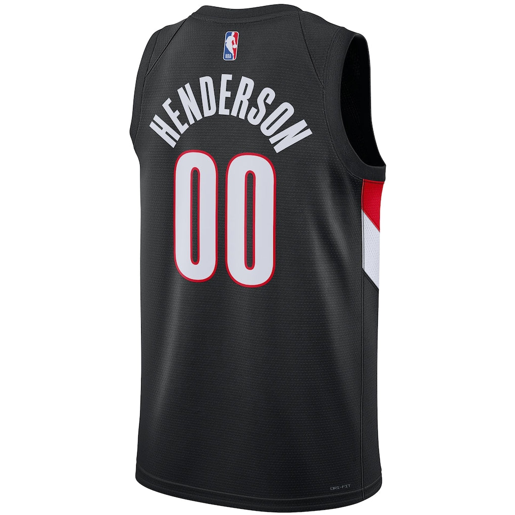 Scoot Henderson Portland Trail Blazers Nike Unisex Swingman Jersey - Icon Edition - Black