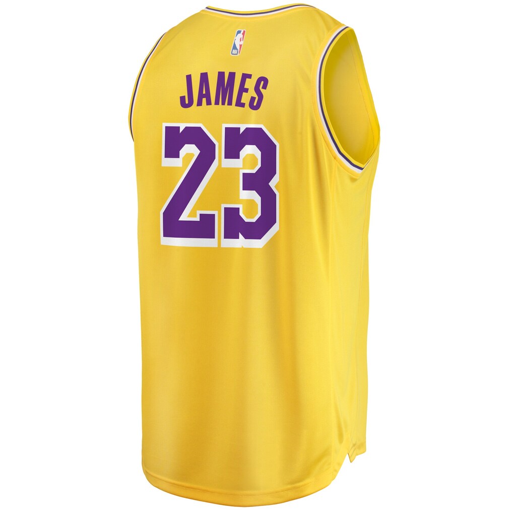 LeBron James Los Angeles Lakers Fanatics Big & Tall Fast Break Player Jersey - Gold - Icon Edition