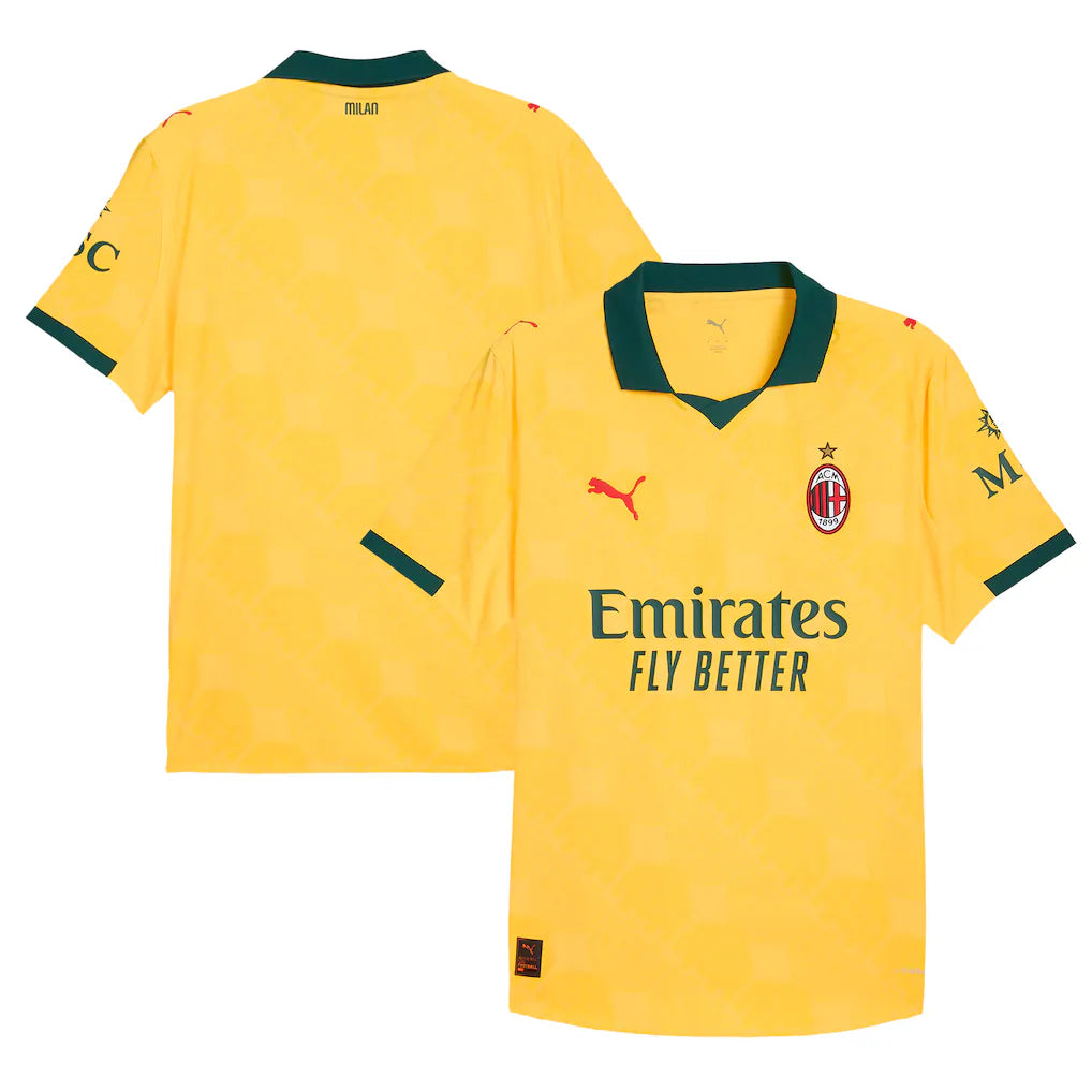 AC Milan Puma 2025/26 Third Authentic Jersey - Yellow