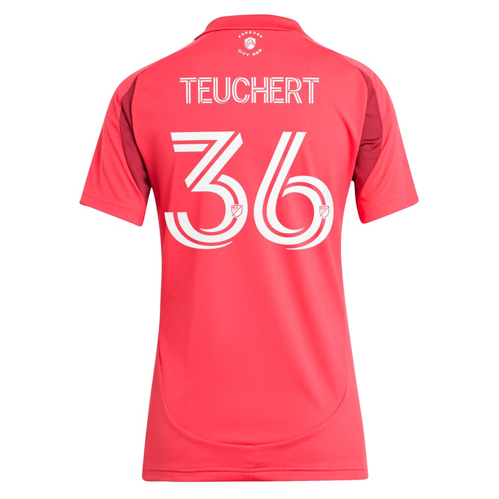 Cedric Teuchert St. Louis City SC adidas Women's 2025 Forever CITY Red Replica Player Jersey - Pink